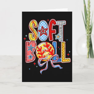 Softball Mum Funny Baseball Mum Mother's Day  Card