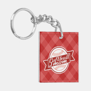 Softball Mum Keyring
