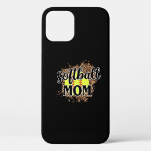Softball Mum Leopard Softball iPhone 12 Case