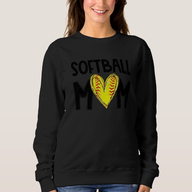 Softball Mum Life Game Day Softball Mum Mother's D Sweatshirt (Front)