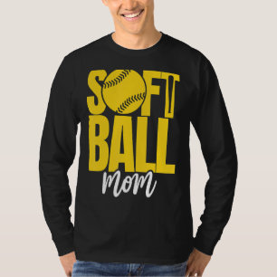 Softball Mum Life Paddle Funny Mother's Day Player T-Shirt