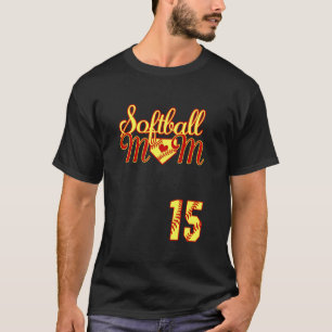 Softball Mum Mother s Day 15 Fastpitch Player Jers T-Shirt