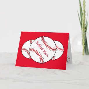 Softball Mum Mothers Day Card
