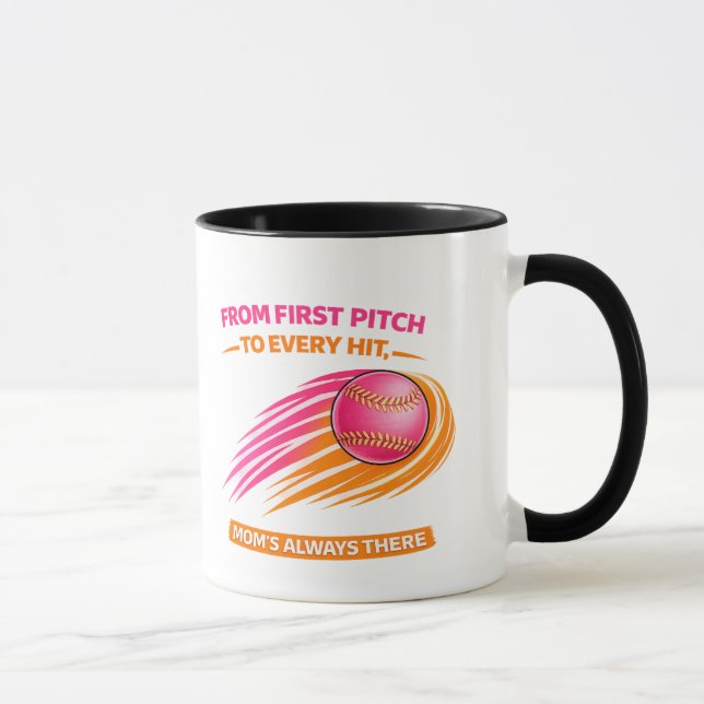 Softball Mum Mug – From First Pitch to Every Hit M (Right)