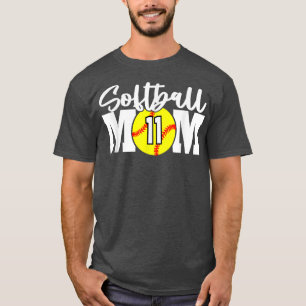 Softball Mum Number 11 228 T-Shirt