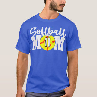 Softball Mum Number 11 T-Shirt