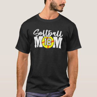 Softball Mum Number T-Shirt