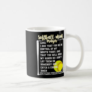 Softball Mum Prayer Game Day Baseball Christian Re Coffee Mug
