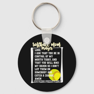 Softball Mum Prayer Game Day Baseball Christian Re Key Ring