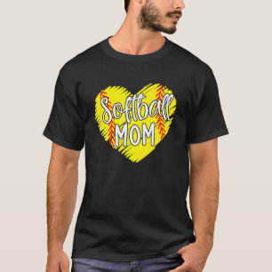 Softball Mum S For Women Baller Mama Mother's Day T-Shirt