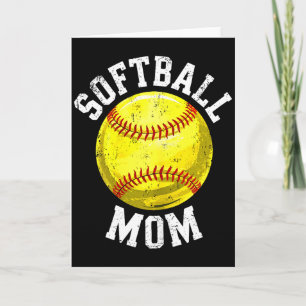 Softball Mum Shirt Women Softball Lover Mummy Moth Card