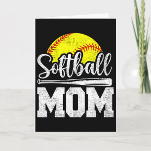 Softball Mum Softball Player Game Day Mother's Day Card