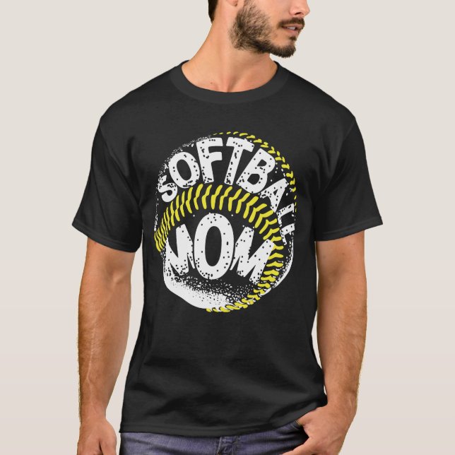 Softball Mum- SoftballLover T-Shirt (Front)