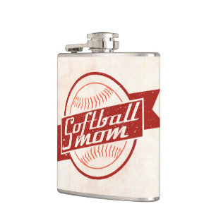 Softball Mum Stainless Steel Hip Flask