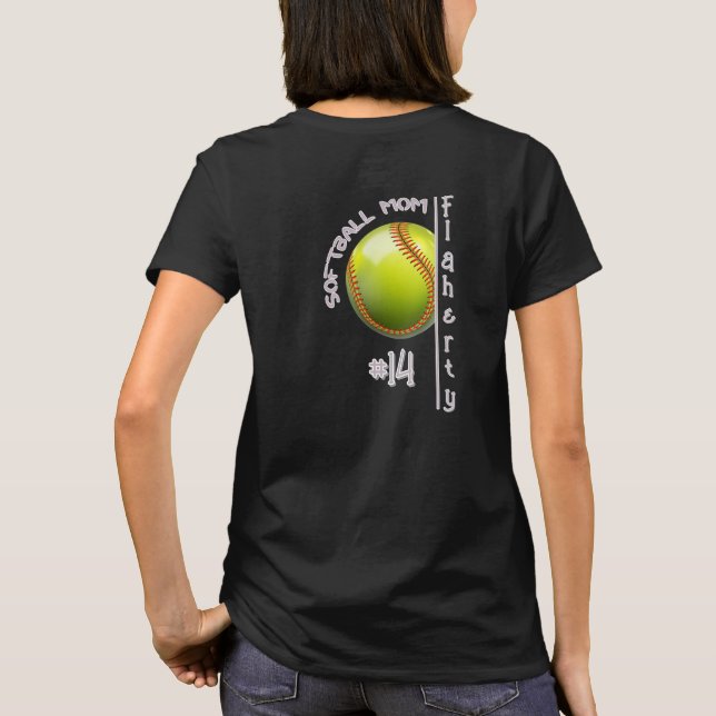 Softball Mum T Shirt (Back)