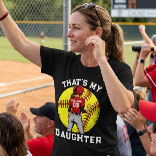 Softball Mum That's My Daughter Personalised Tri-Blend Shirt