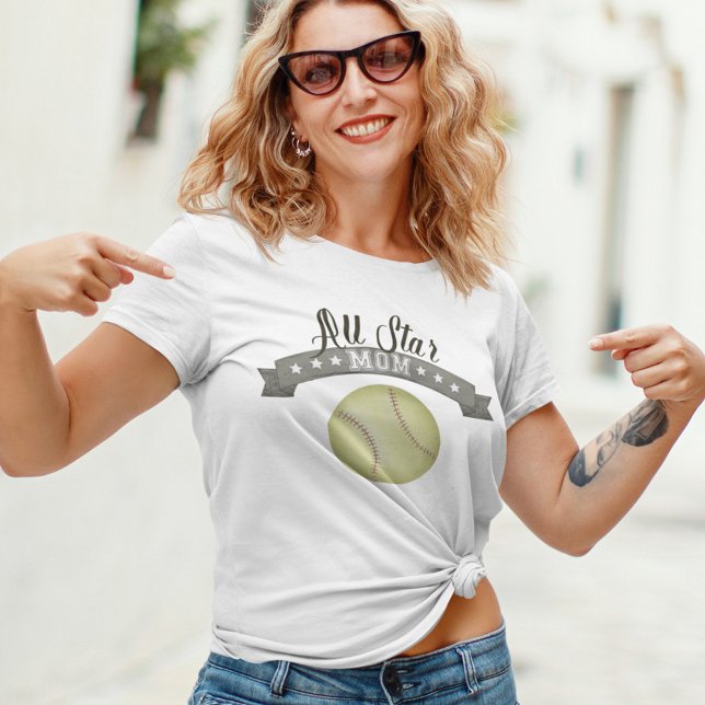Softball Mum Vintage Personalised T-Shirt (Creator Uploaded)