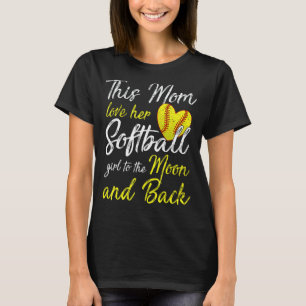 Softball Mum Women Pitcher Catcher Girls 2 T-Shirt