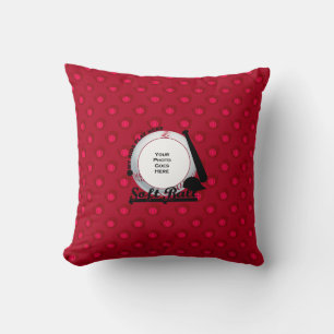 Softball-My Kids Play Here Throw Pillow