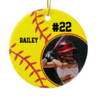 Softball Name Jersey Number Photo Keepsake