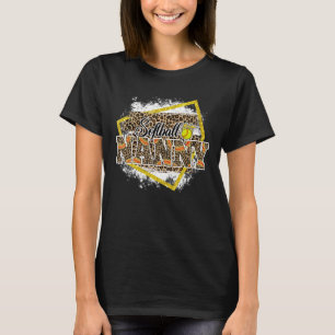 Softball Nanny Leopard Bleached Family Matching T-Shirt