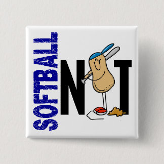 Softball Nut 1 15 Cm Square Badge