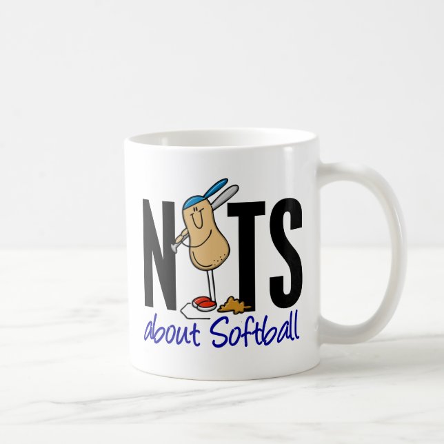 Softball Nut 2 Coffee Mug (Right)