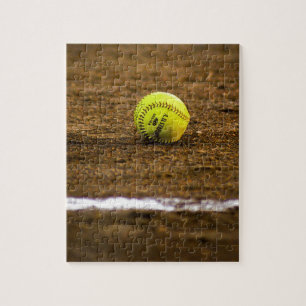Softball on Ground Jigsaw Puzzle