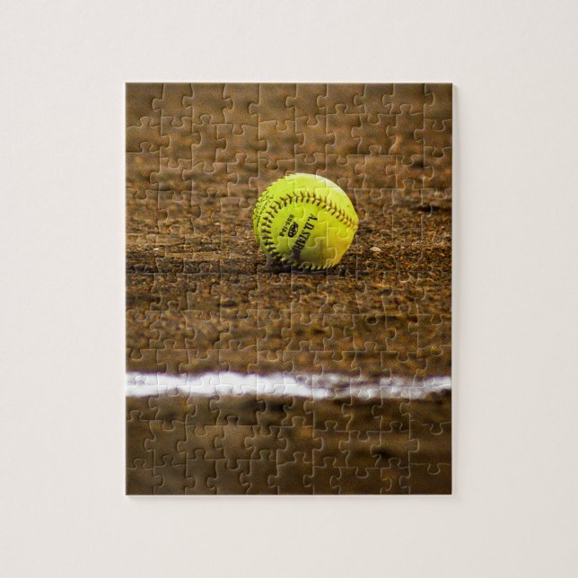 Softball on Ground Jigsaw Puzzle (Vertical)