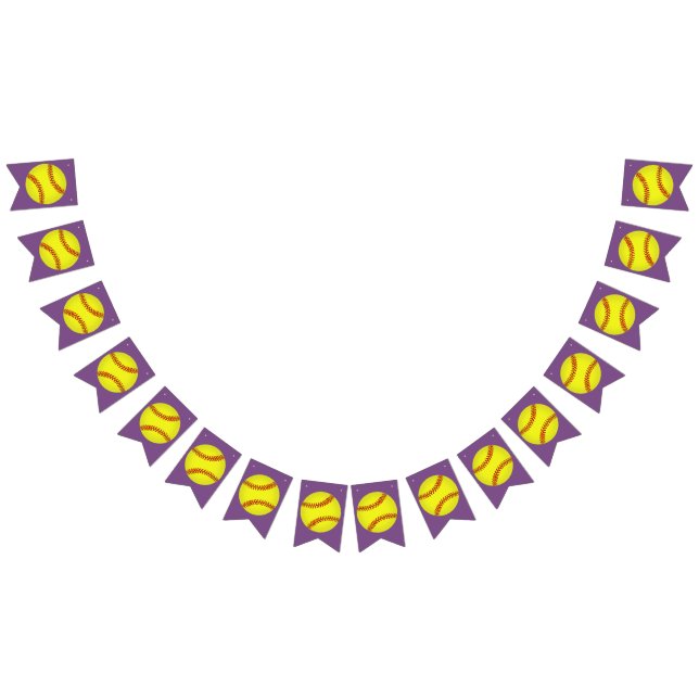 Softball Party Bunting (All)