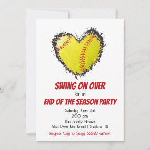 Softball Party Invitation