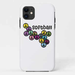 Softball Peace Signs Filled iPhone 11 Case