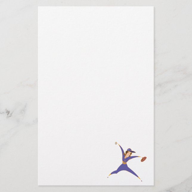 Softball Pitcher Stationery (Front)