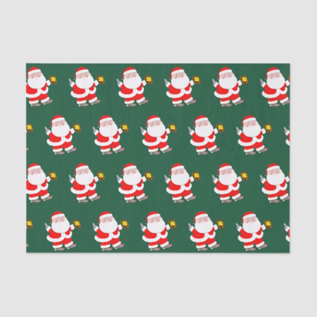 Softball Player Christmas Tissue Paper (Front)