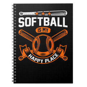 Softball Player Coach Fan Funny Quotes 65 player Notebook