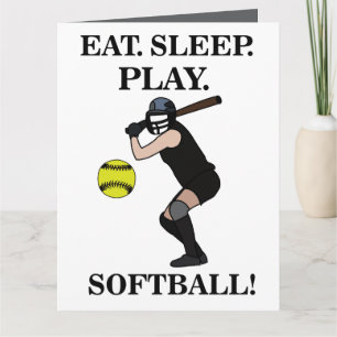 Softball Player Coach Sports Party Card