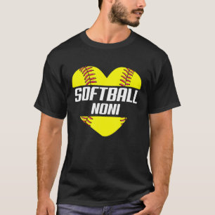 Softball Player Family Gifts Softball Noni Heart T-Shirt