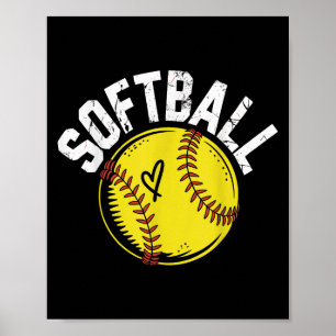 Softball Player Funny Softball T-shirt.png Poster