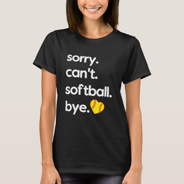 Softball Player Funny T-Shirt (Front)