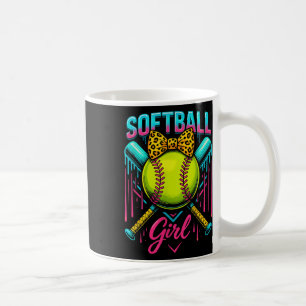 Softball Player Girl Ice Cream Softball Drip Coffee Mug