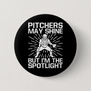 Softball Player Pitchers May Shine Softball Brothe 6 Cm Round Badge