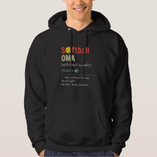 Softball Player Sport  Softball Oma Definition Hoodie