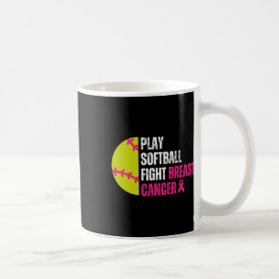 Softball Player Sports Lovers Breast Cancer Awaren Coffee Mug