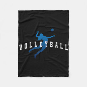 Softball Player Team Blue Varsity Text Fleece Blanket