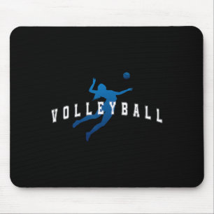 Softball Player Team Blue Varsity Text Mouse Pad