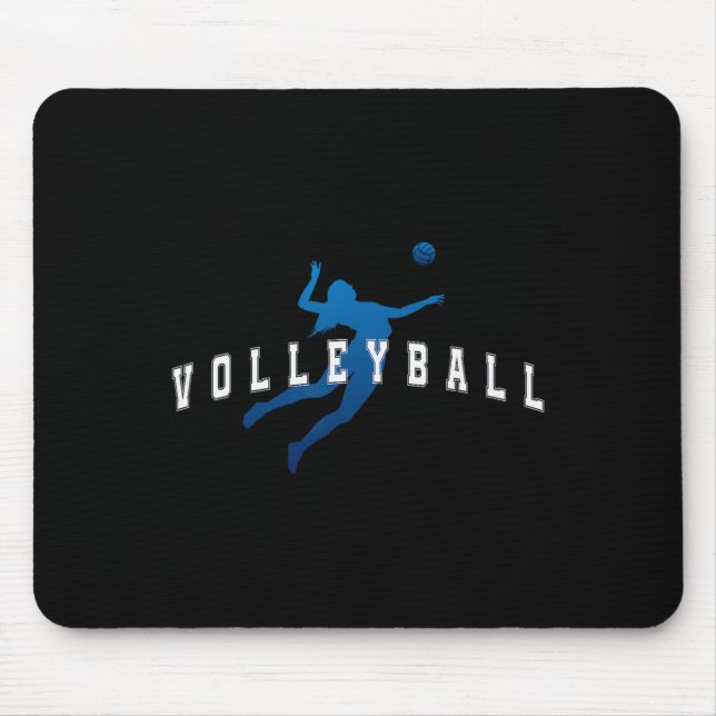 Softball Player Team Blue Varsity Text  Mouse Pad (Front)
