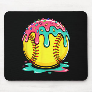 Softball Player Teen Girls Softball Drip Girls Ice Mouse Pad