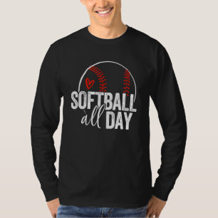 Softball Player Teen Girls Women Men Softball  For T-Shirt