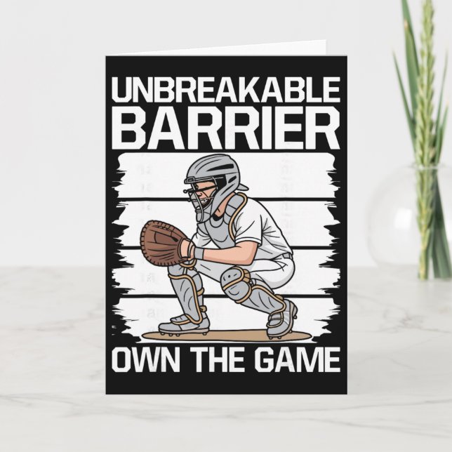 Softball Player Unbreakable Barrier Softball Broth Card (Front)