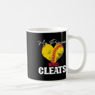 Softball Player Women Girls Princess Cleats Sports Coffee Mug